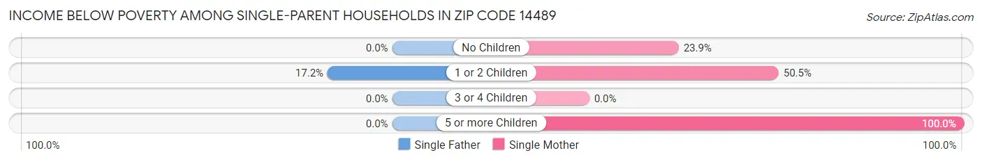 Income Below Poverty Among Single-Parent Households in Zip Code 14489
