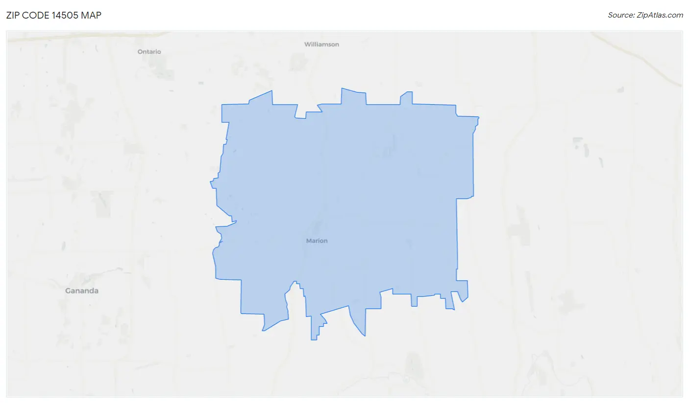 Zip Code 14505 Map