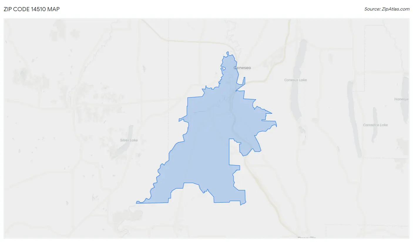 Zip Code 14510 Map