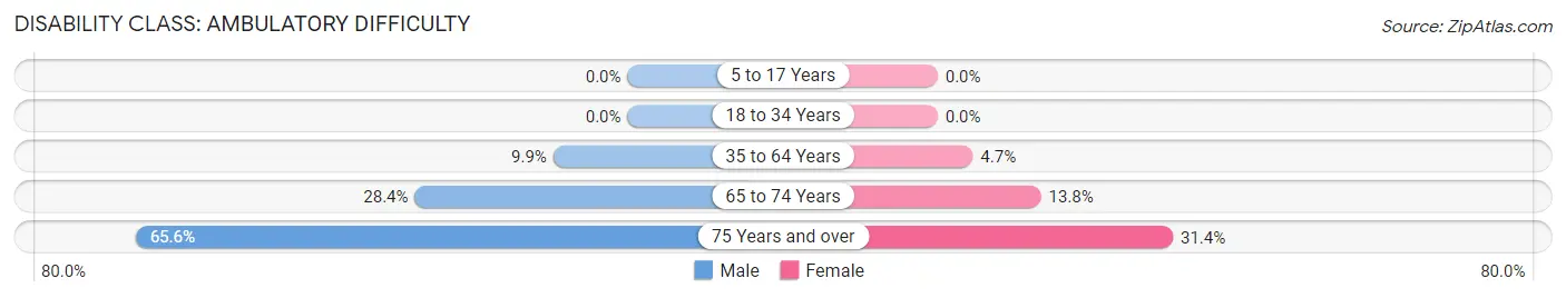 Disability in Zip Code 14521: <span>Ambulatory Difficulty</span>