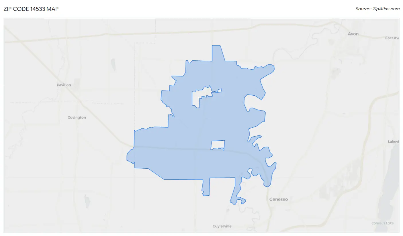 Zip Code 14533 Map