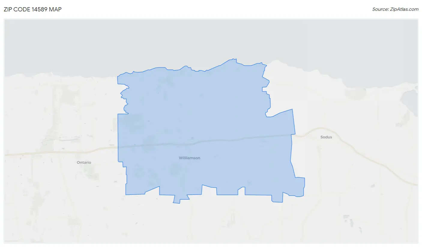 Zip Code 14589 Map