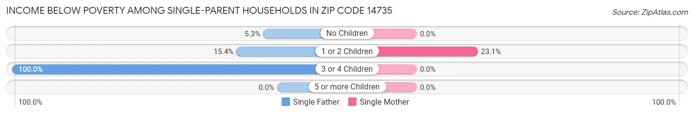 Income Below Poverty Among Single-Parent Households in Zip Code 14735