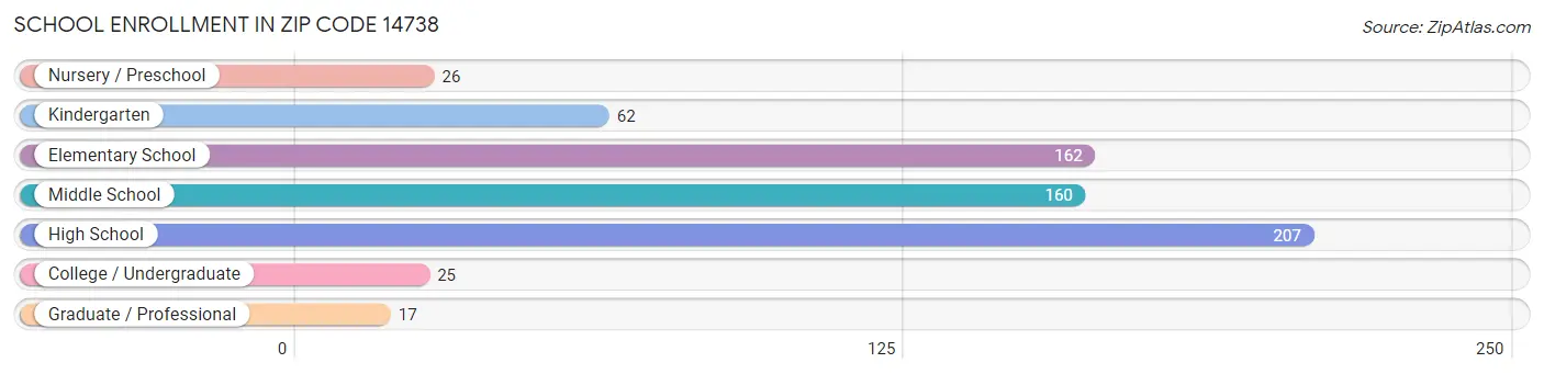 School Enrollment in Zip Code 14738