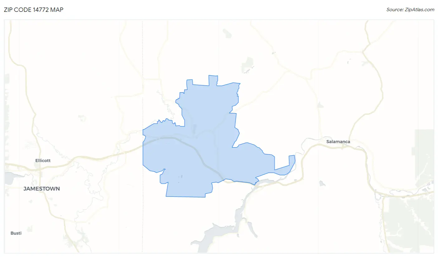 Zip Code 14772 Map