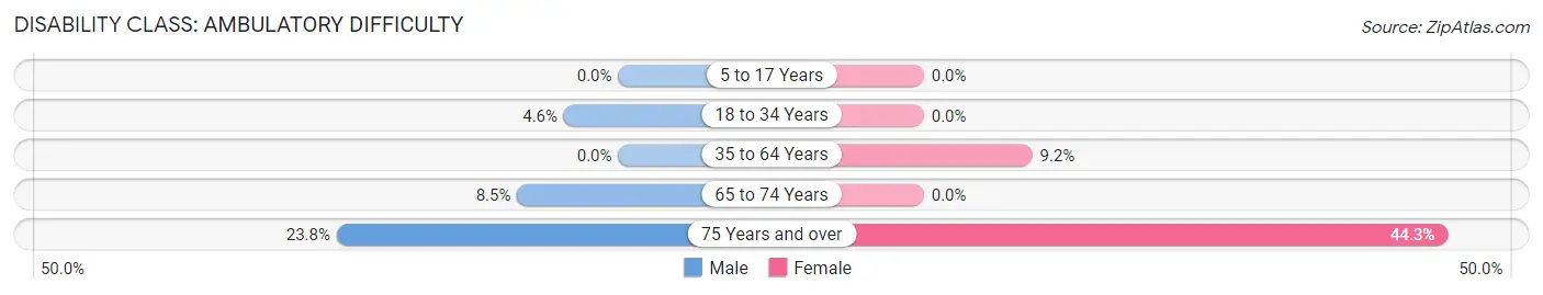 Disability in Zip Code 14803: <span>Ambulatory Difficulty</span>