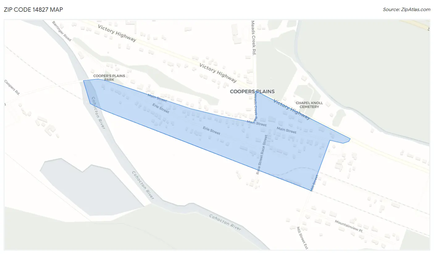 Zip Code 14827 Map