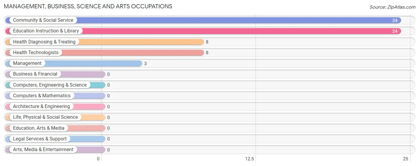 Management, Business, Science and Arts Occupations in Zip Code 14874