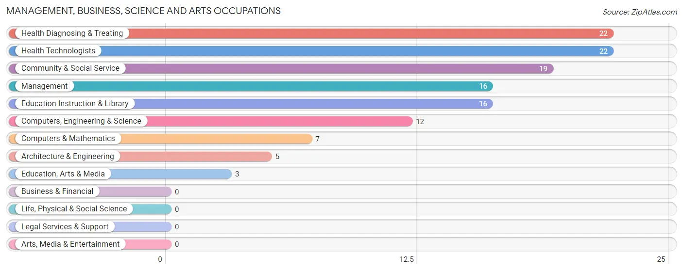 Management, Business, Science and Arts Occupations in Zip Code 14878