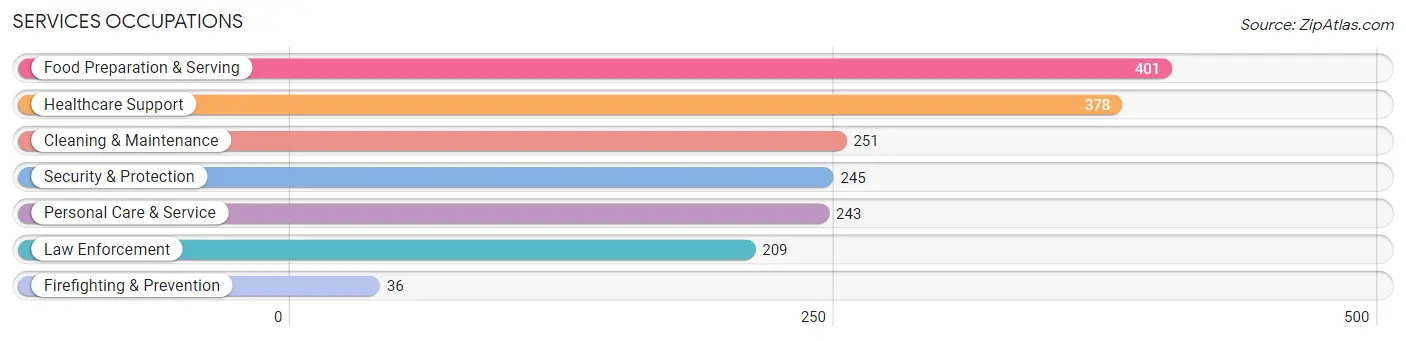 Services Occupations in Zip Code 14904