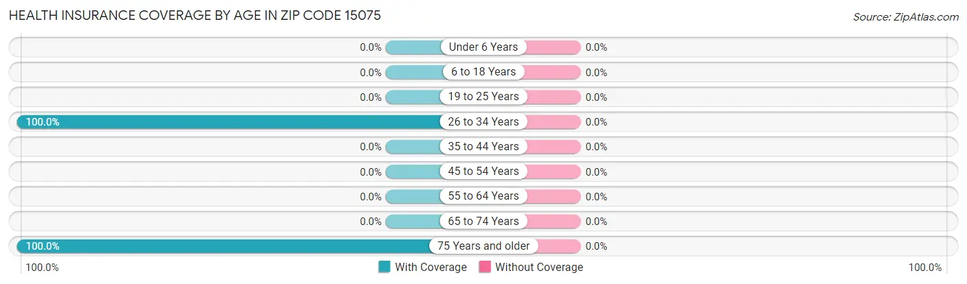 Health Insurance Coverage by Age in Zip Code 15075