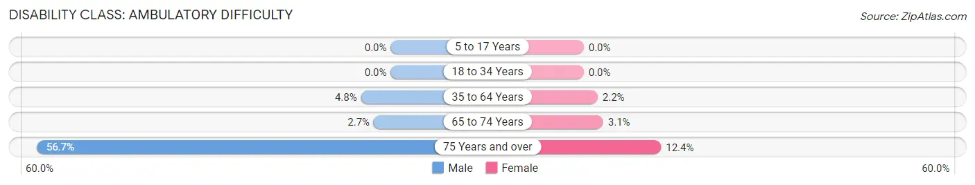 Disability in Zip Code 15232: <span>Ambulatory Difficulty</span>