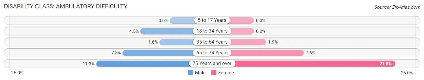 Disability in Zip Code 15243: <span>Ambulatory Difficulty</span>