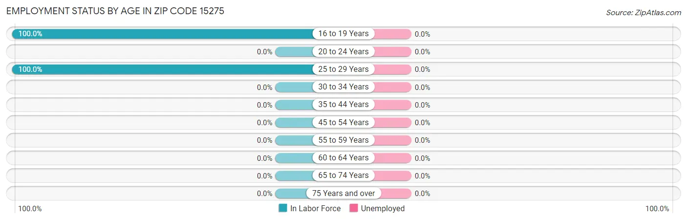 Employment Status by Age in Zip Code 15275