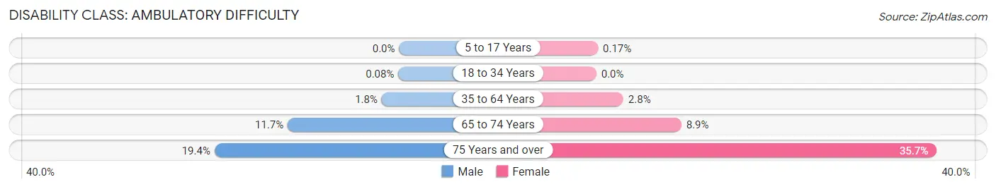 Disability in Zip Code 15317: <span>Ambulatory Difficulty</span>