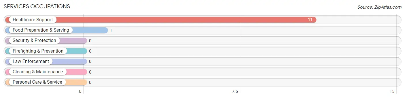 Services Occupations in Zip Code 15347