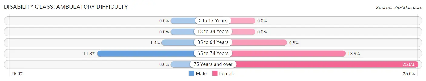 Disability in Zip Code 15376: <span>Ambulatory Difficulty</span>