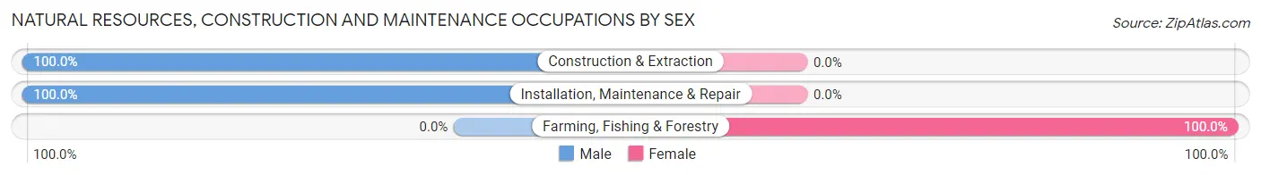 Natural Resources, Construction and Maintenance Occupations by Sex in Zip Code 15561