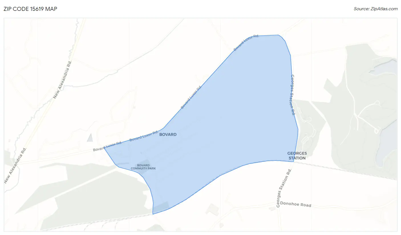 Zip Code 15619 Map