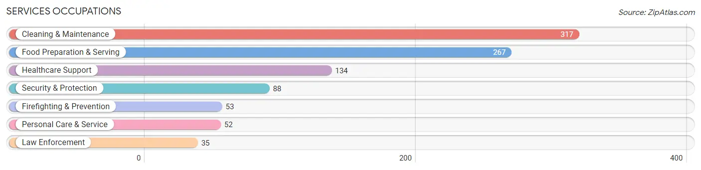 Services Occupations in Zip Code 15658