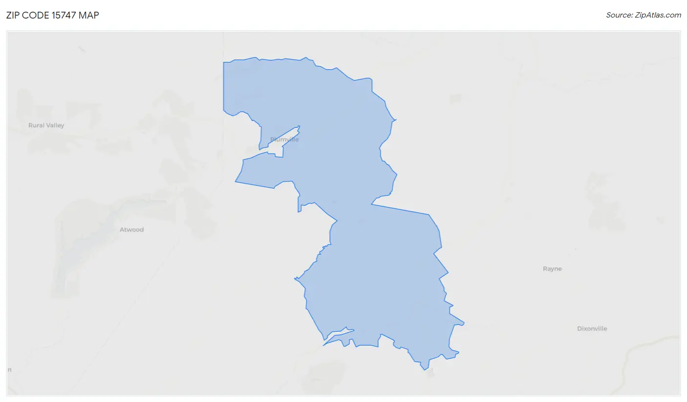 Zip Code 15747 Map