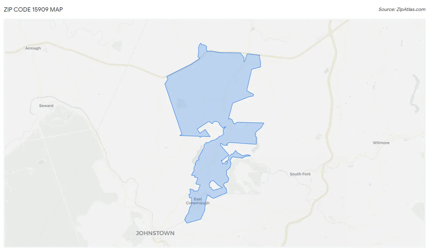 Zip Code 15909 Map