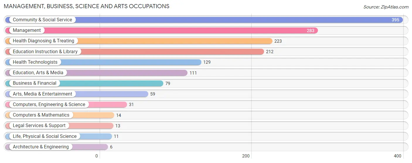 Management, Business, Science and Arts Occupations in Zip Code 16142