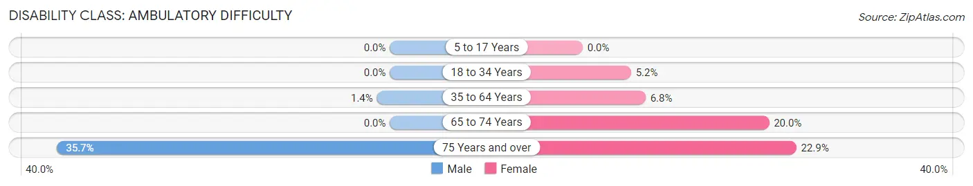 Disability in Zip Code 16240: <span>Ambulatory Difficulty</span>