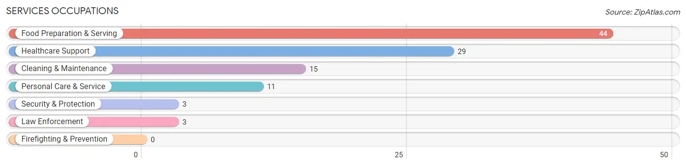 Services Occupations in Zip Code 16240