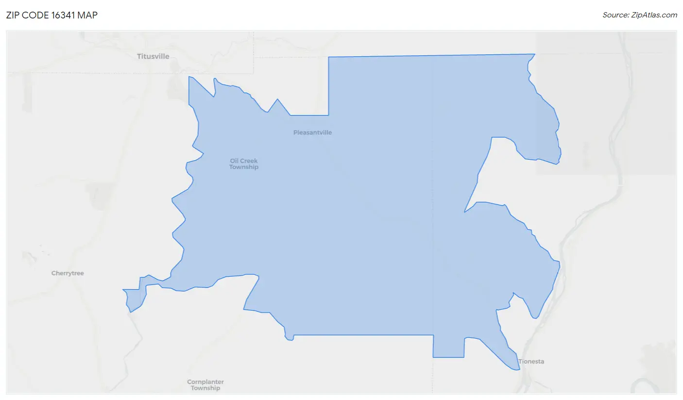 Zip Code 16341 Map