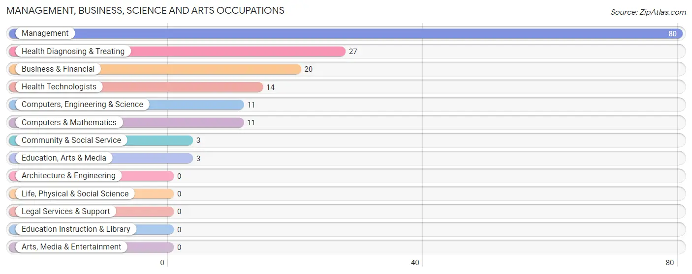 Management, Business, Science and Arts Occupations in Zip Code 16347