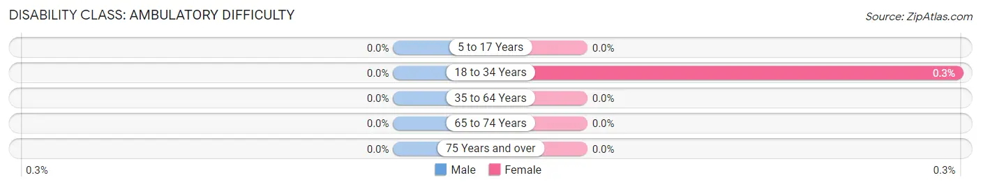 Disability in Zip Code 16563: <span>Ambulatory Difficulty</span>