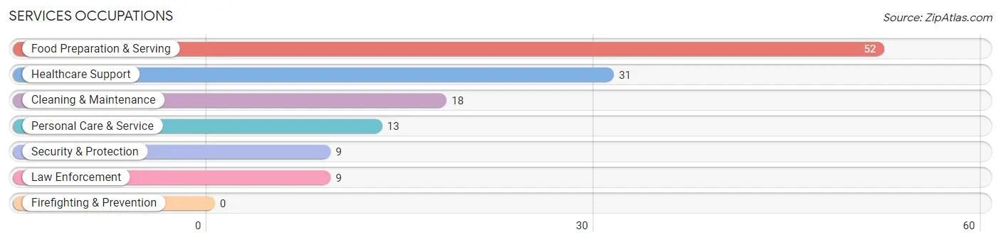 Services Occupations in Zip Code 16655