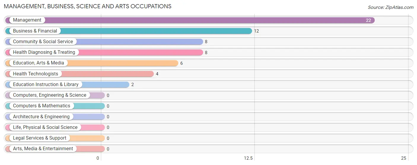 Management, Business, Science and Arts Occupations in Zip Code 16680