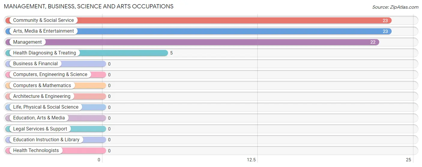 Management, Business, Science and Arts Occupations in Zip Code 16682