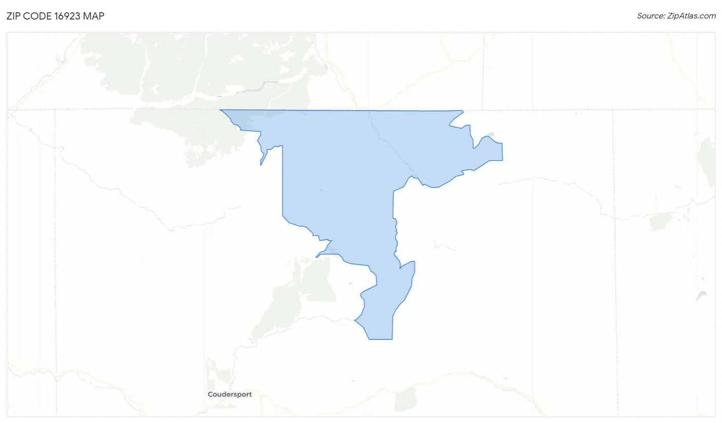 Zip Code 16923 Map