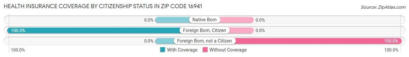 Health Insurance Coverage by Citizenship Status in Zip Code 16941