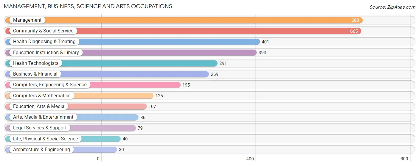 Management, Business, Science and Arts Occupations in Zip Code 17003