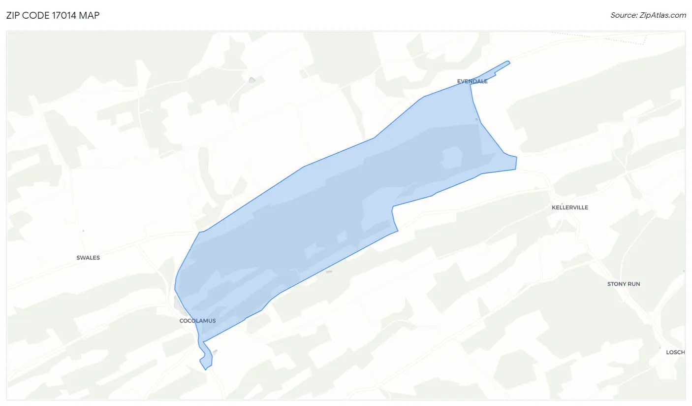 Zip Code 17014 Map