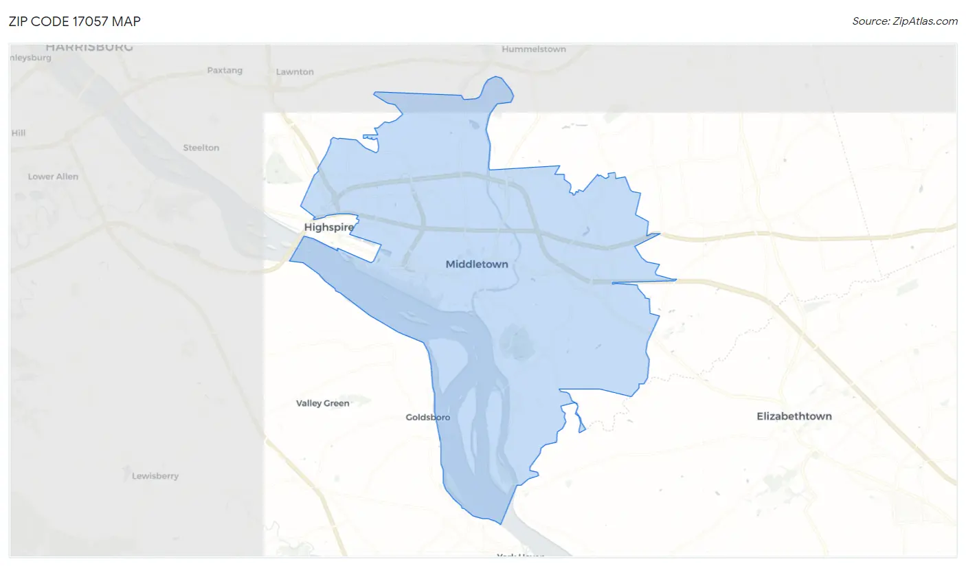 Zip Code 17057 Map