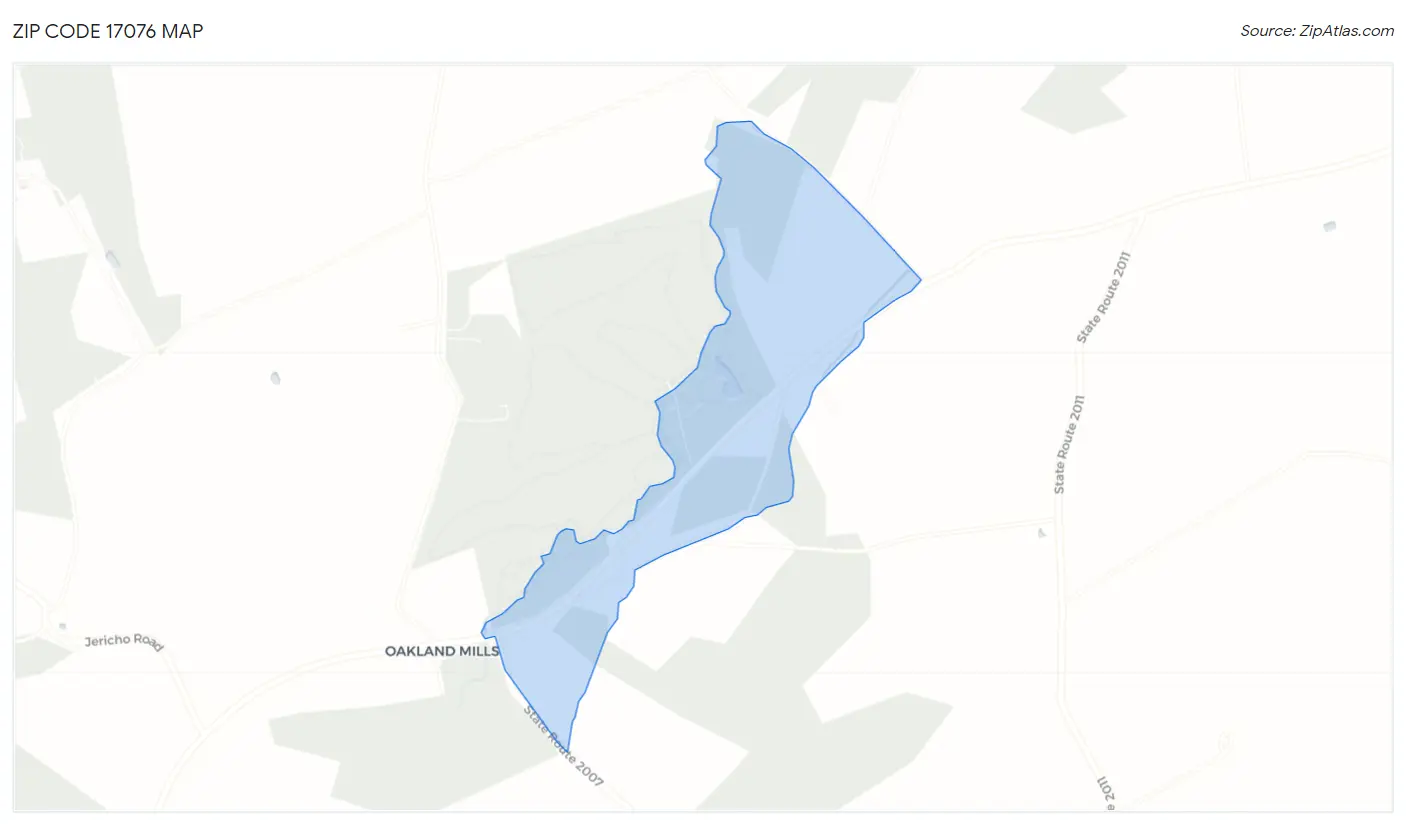 Zip Code 17076 Map