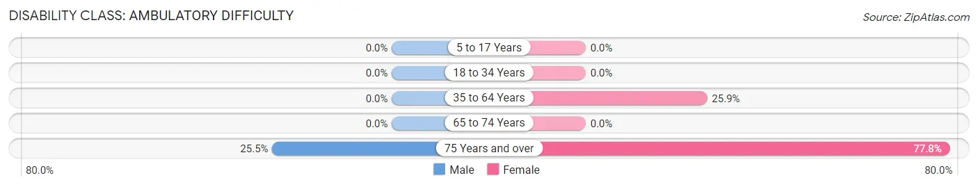 Disability in Zip Code 17081: <span>Ambulatory Difficulty</span>