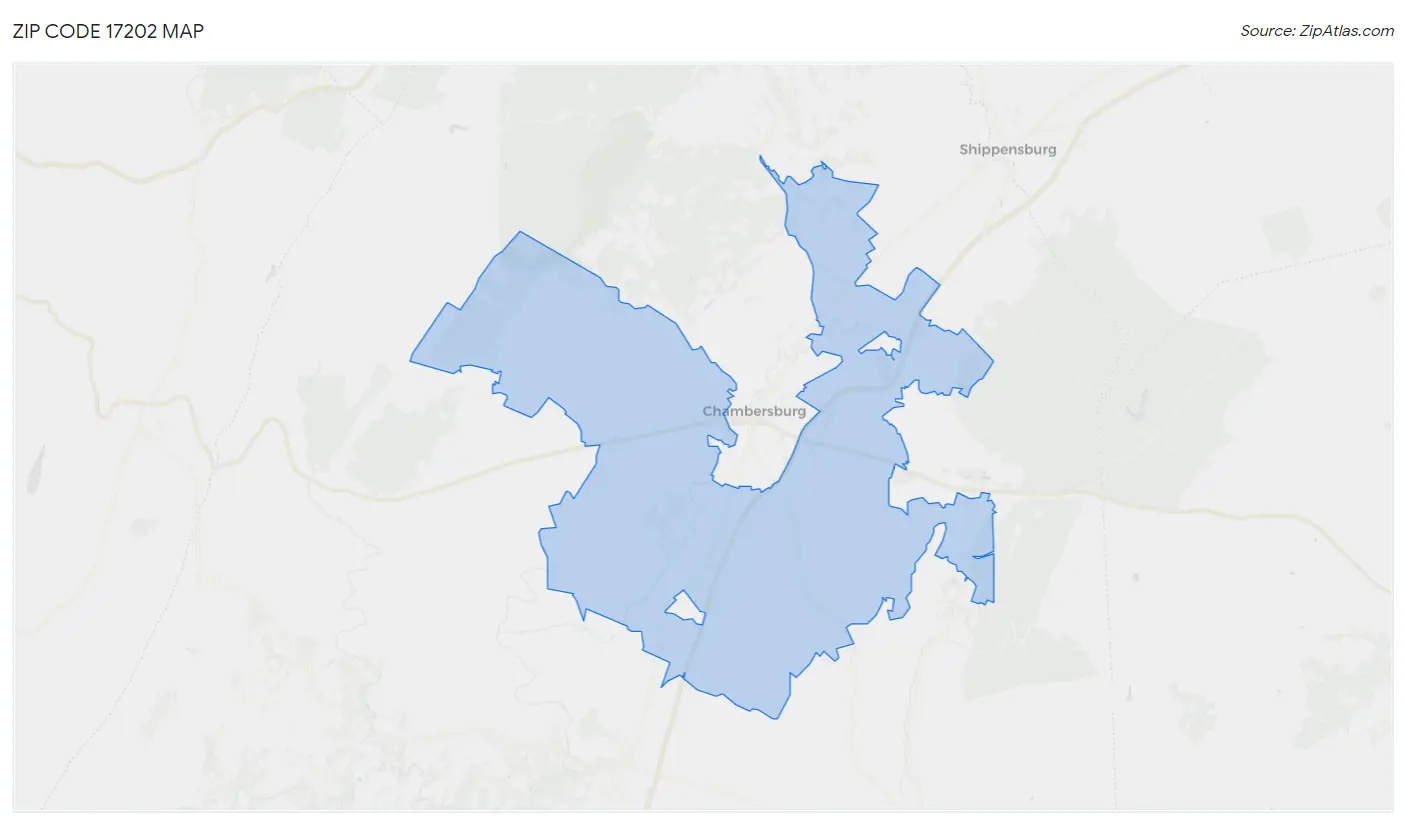 Zip Code 17202 Map