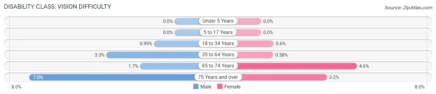 Disability in Zip Code 17202: <span>Vision Difficulty</span>