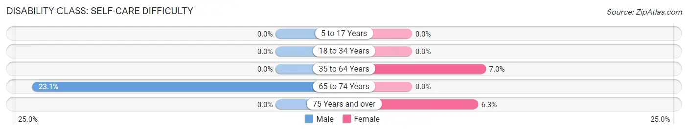 Disability in Zip Code 17211: <span>Self-Care Difficulty</span>