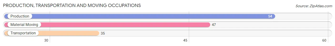 Production, Transportation and Moving Occupations in Zip Code 17365