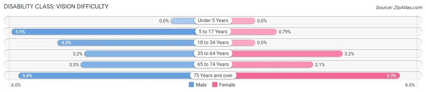 Disability in Zip Code 17402: <span>Vision Difficulty</span>