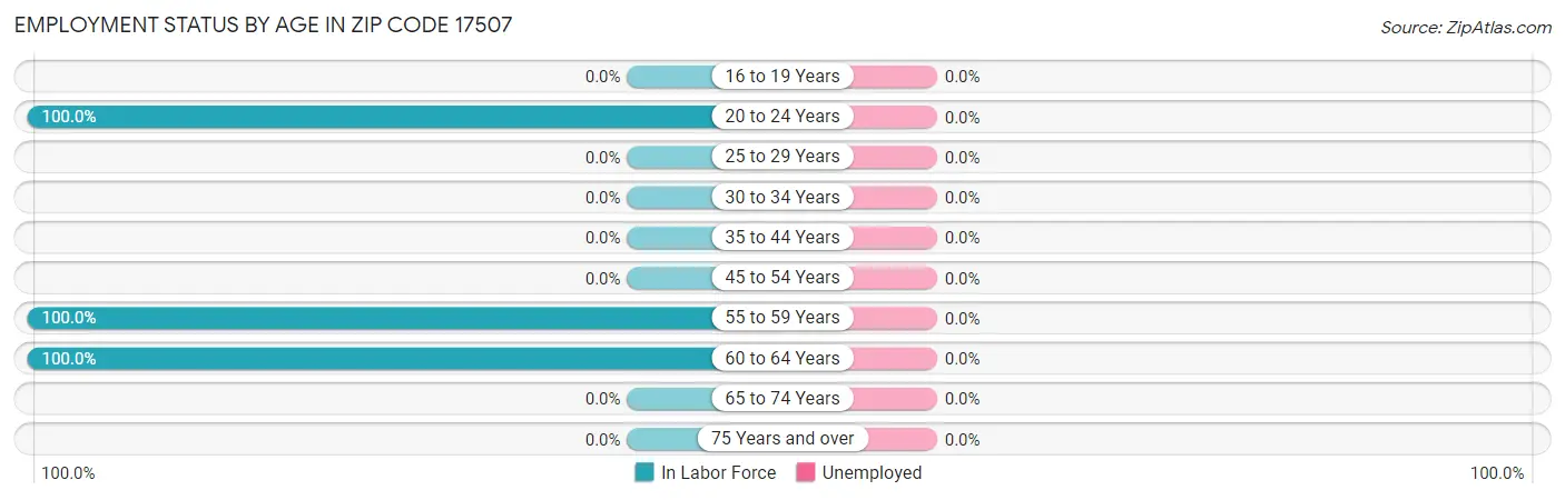 Employment Status by Age in Zip Code 17507