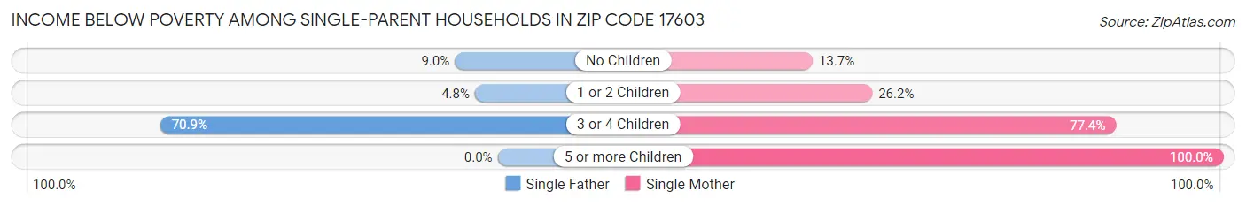 Income Below Poverty Among Single-Parent Households in Zip Code 17603