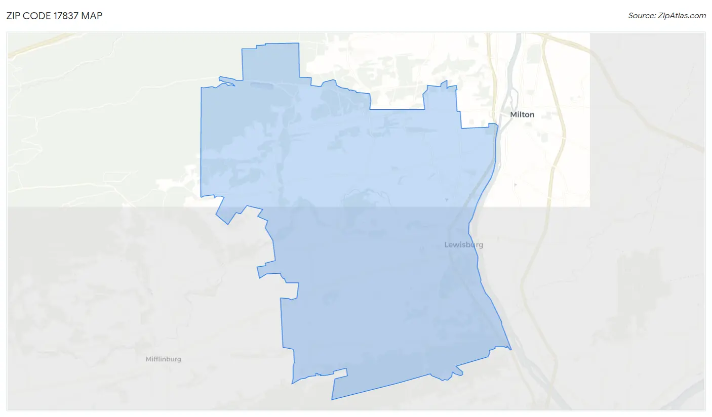 Zip Code 17837 Map